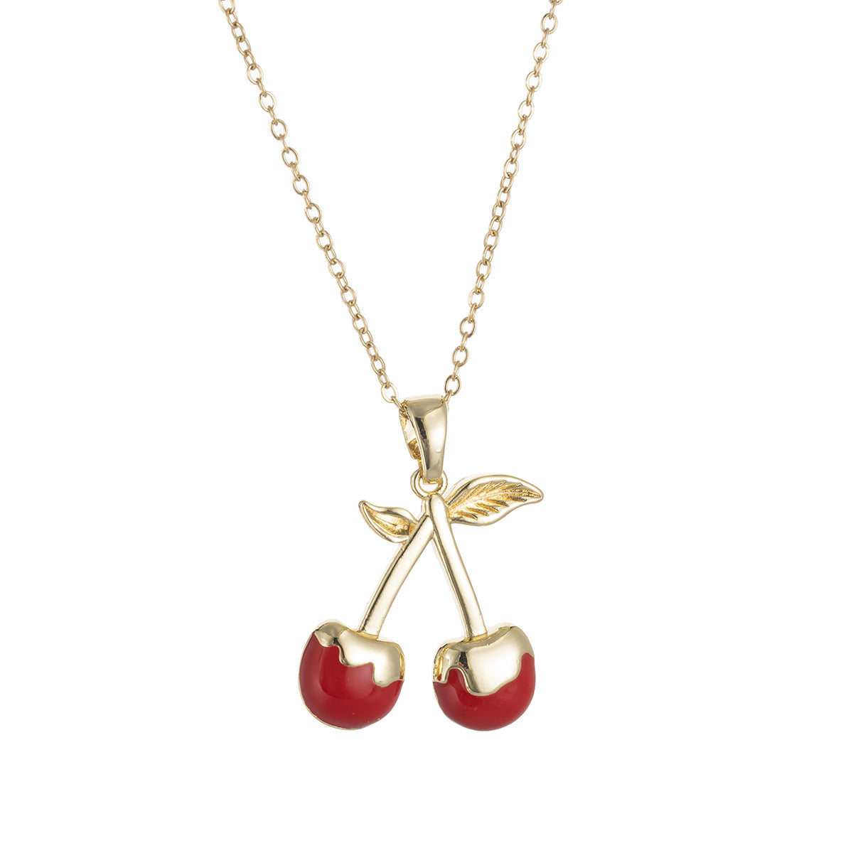Wholesale Cherry necklace titanium steel clavicle chain
